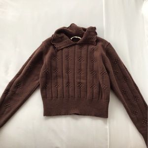 Brown Pointelle Sweater XS/S